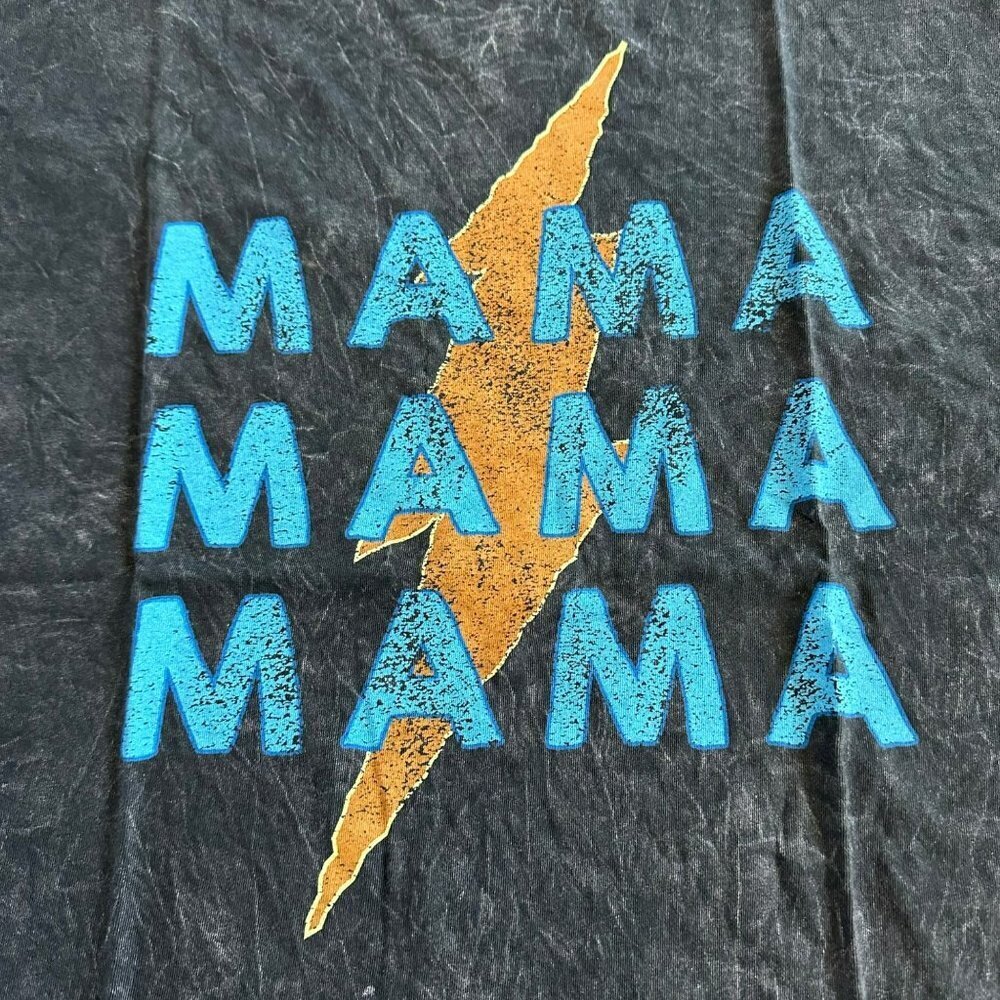 Vintage Canvas Vintage Acid Wash Thunder Mama Short Sleeve Graphic Tee T-shirt - Picture 4 of 8